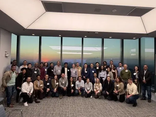 Founders and mentors at an evening event in Chicago